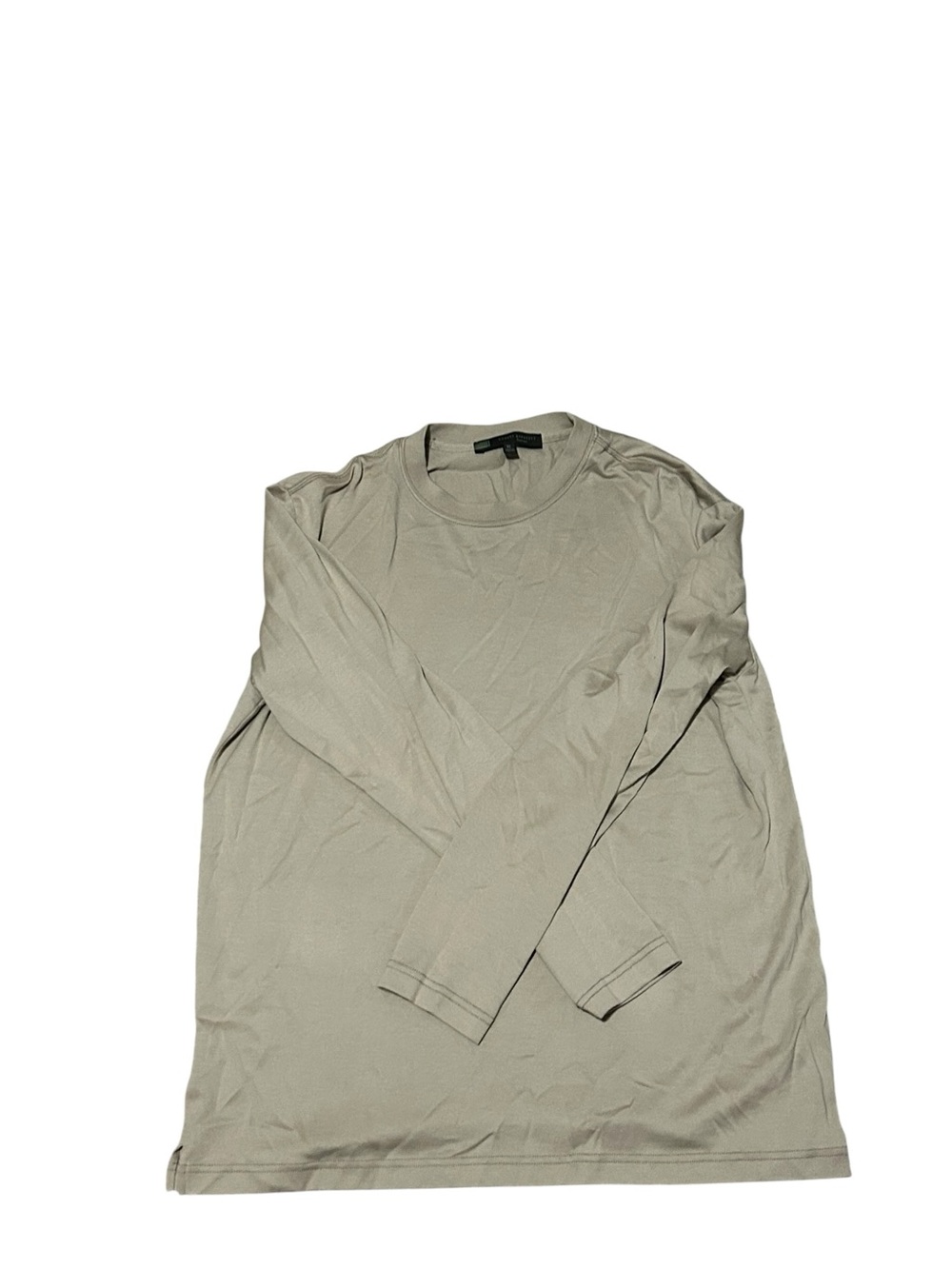 Robert Barakett Long Sleeve Crew Neck Beige Tan Shirt - Picture 5 of 6
